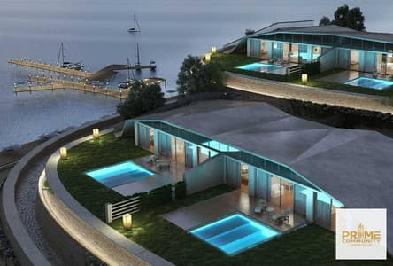 unique chalet 128 sqm delivered and fully furnished first row panoramic sea view with all appliances for sale in Il mont galala Suez