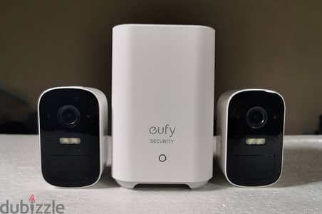 كاميرتين eufy 2K cam 2c pro 2 + وحدة منزلية بتخزين داخلي ١٦ جيجا