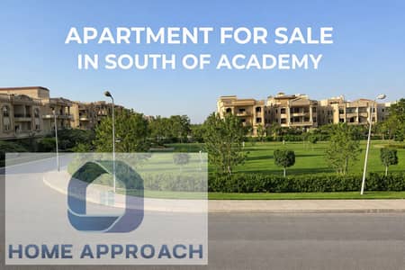 شقة ١٧٠ متر ارضي مرتفع للبيع جنوب الاكاديمية تاني نمرة من شارع التسعين بحري على حديقة نصف تشطيب
