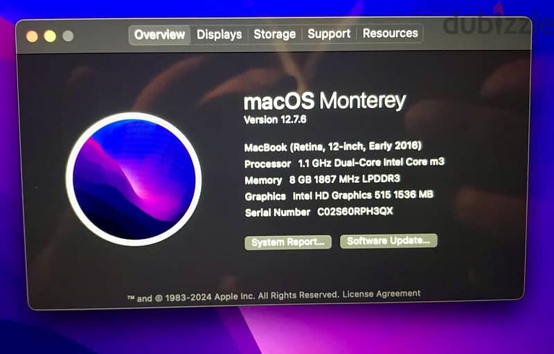 Macbook Early 2016 8