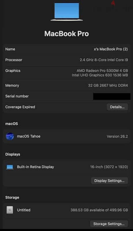 MacBook pro 2019 2