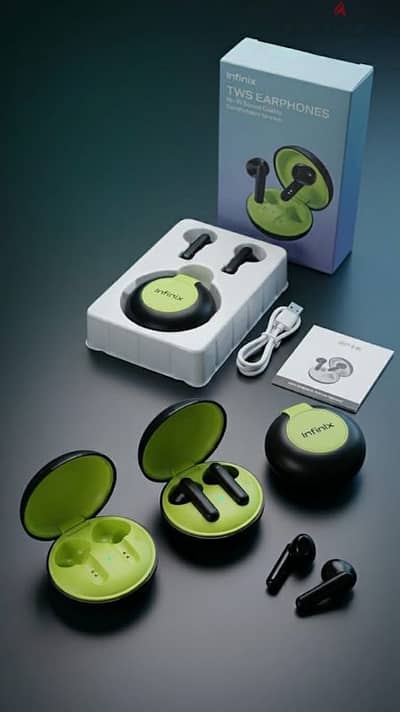 Infinix TWS Earphones  سماعة بلوتوث أصلية جديدة | صوت نقي وبطارية قوية