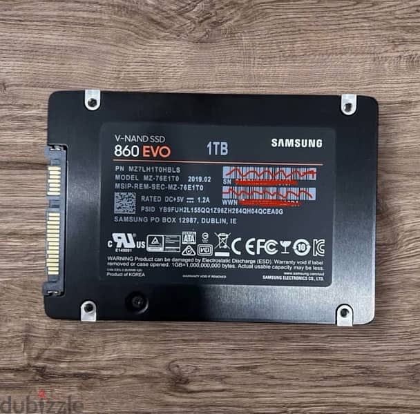 Samsung 860 EVO 1T SSD 1