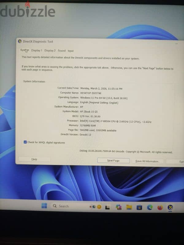HP zbook 15g5 4
