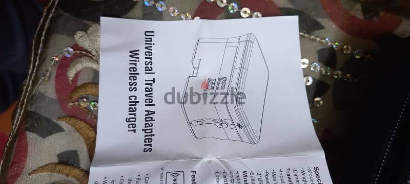 محول  سفر دولى 2 فى 1 مزود بشاحن لاسلكى قابل للازالة 14
