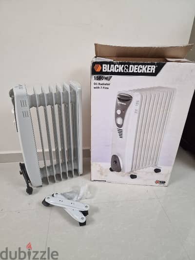 Black+Decker Oil Heater 1500W – Excellent Condition