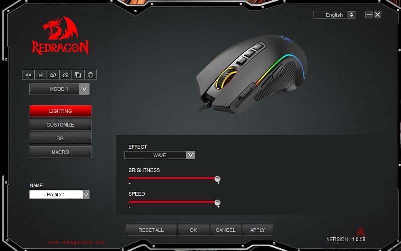ماوس red dragon m612 predator 2