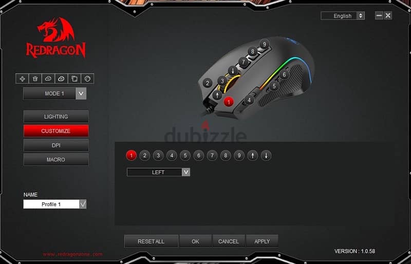 ماوس red dragon m612 predator 3