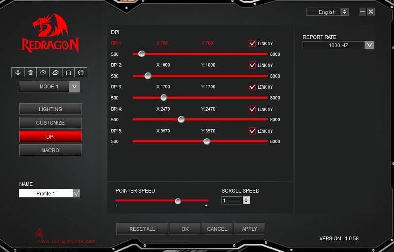 ماوس red dragon m612 predator 4