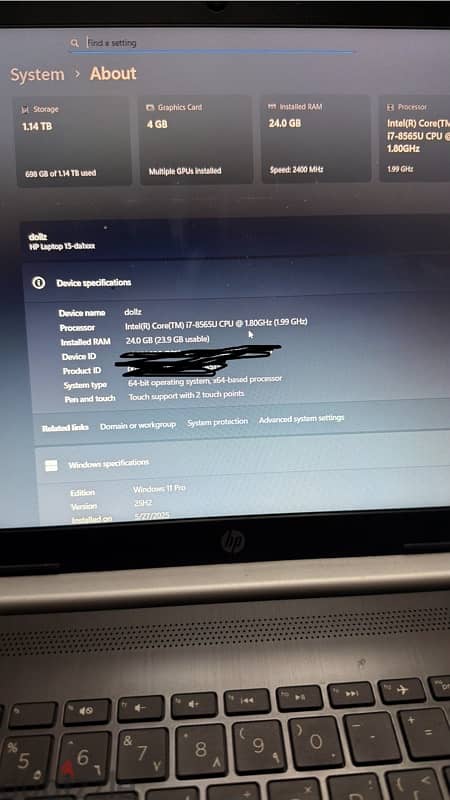 hp i7 8th gen 2