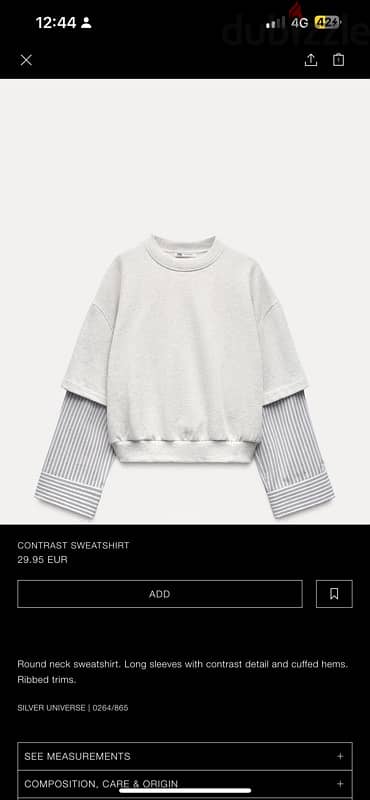 zara new sweatshirt