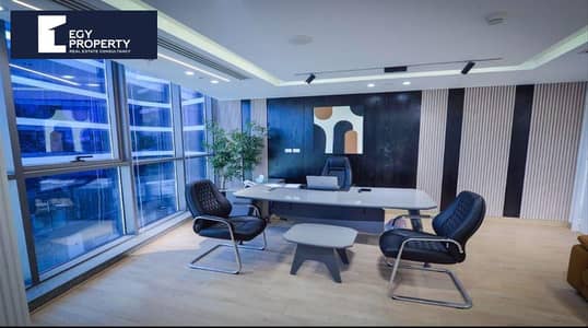 Fully Finished Office for Rent in Golden Tower New Capital 100 sqm