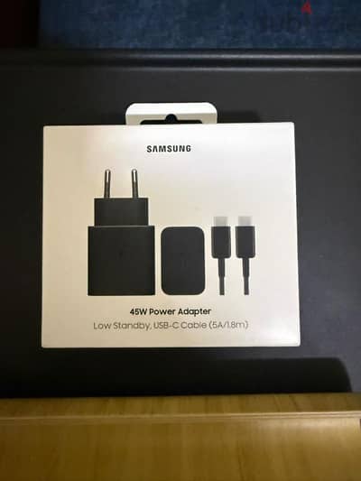 شاحن سامسونج جديد اصلي  متبرشم 45وات (New Samsung 45W charger)