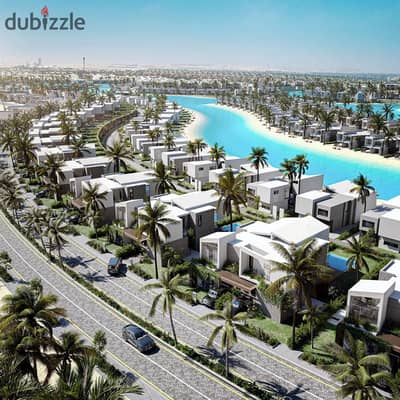 توينهاوس متشطب بالمطبخ والتكييفات علي اللاجون بحري  منزل مزدوج للبيع في ازها الساحل الشمالي, راس الحكمة اول صف لجون بحري في الما