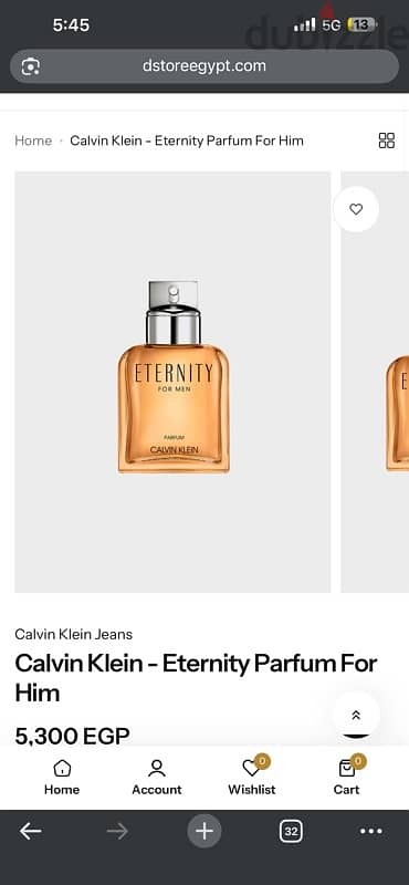 original Calvin Klein Eternity Parfum for him 1