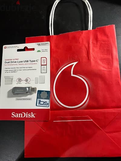 San Disk- Type C USB - Dual Drive (luxury) Vodafone New + Ibs warranty