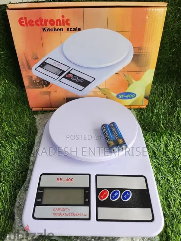 Electronic Digital Kitchen Scale - SF-400-10KG, White 3