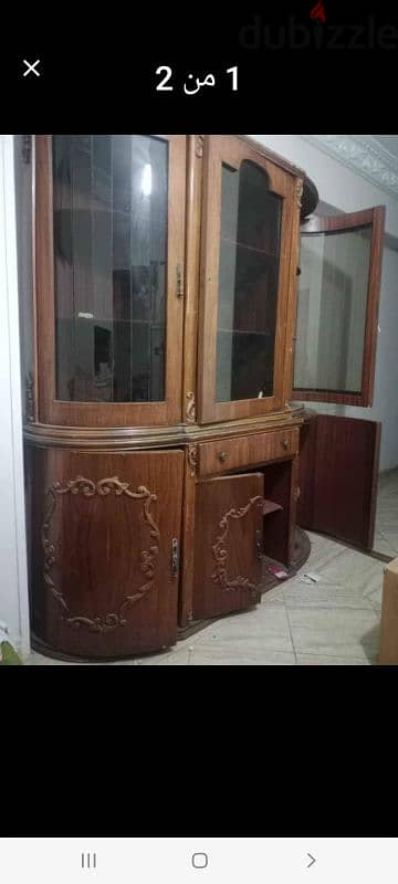 نيش خشب زان قطعتين فوق وتحت ومعاه سفره