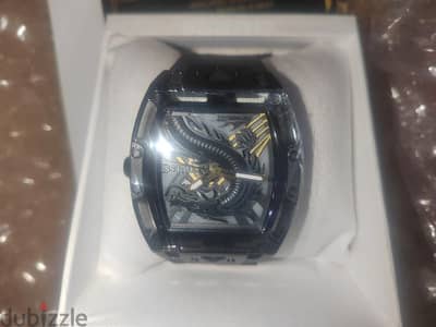 Original Guess Men’s Analogue watch with dragon detail –44mm
