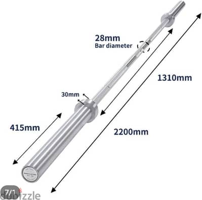 Olympic barbell 220 cm 20 kg