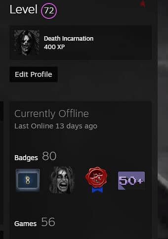 Steam account with 56 games