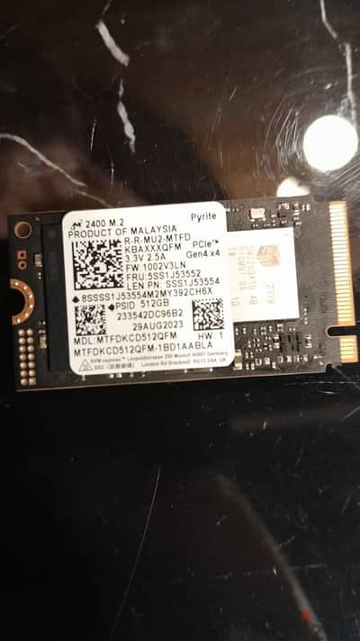 Hard disk - 512 Gb ssd