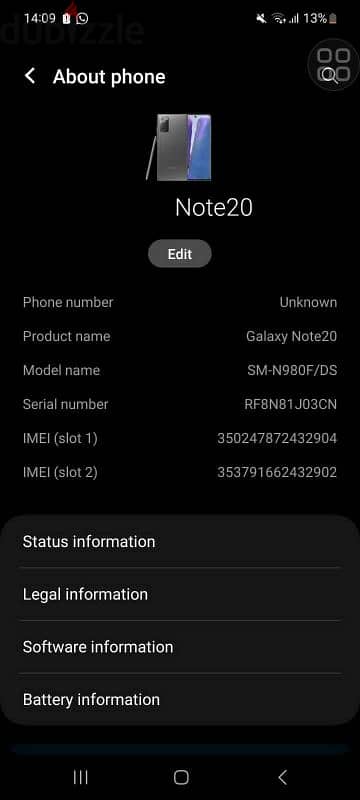 Samsung Galaxy note 20 2