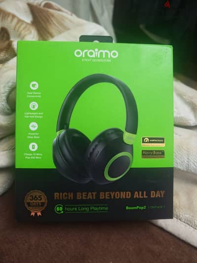 Oraimo Boompop 2 (OHP-610) - حالة الزيرو - كسر زيرو بالعلبة