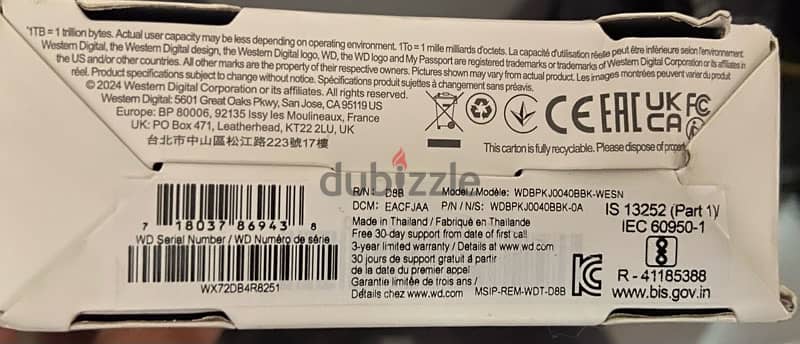 WD 4 TB My passport 2