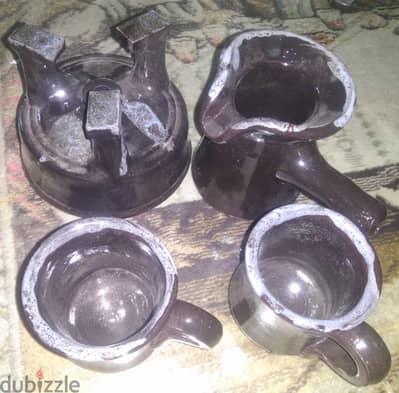 طقم قهوة فخار