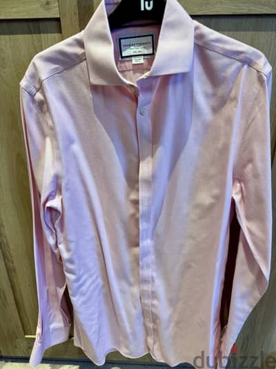 Charles Tyrwhitt Shirt Pink 15.5” 36 Sleeve Cuff