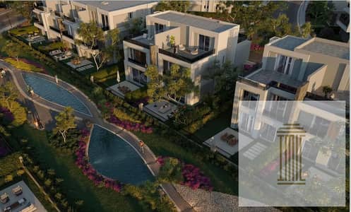 Townhouse in a villas-only compound by La Vista Developments next to The American University in Cairo — built unit with 5% down payment and installmen