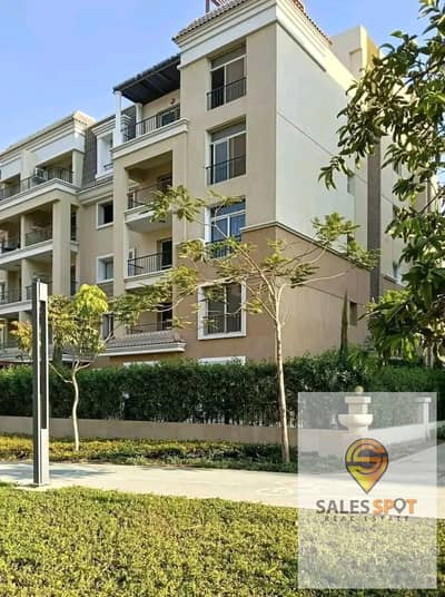 With a down payment of 491,000 (lowest price), a 3-bedroom apartment is for sale in Sarai Compound, next to Madinaty.