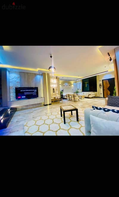 Furnished villa for daily rent in Sheikh Zayed Compound Beverly Hills, very distinctive and upscale location