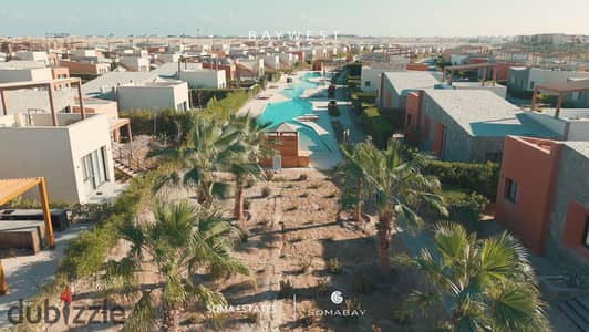 شالية  استلام فوري  بتشطيب كامل و فيو بانورامي علي البحر الاحمر في اميز مرحلة  في- سوما باي