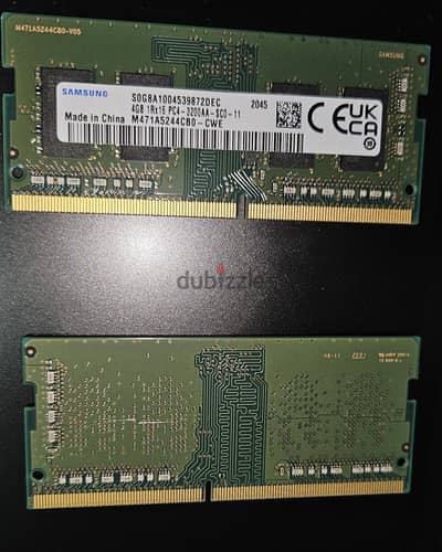 2× 4GB DDR4 Laptop RAM (Samsung) – 3200MHz