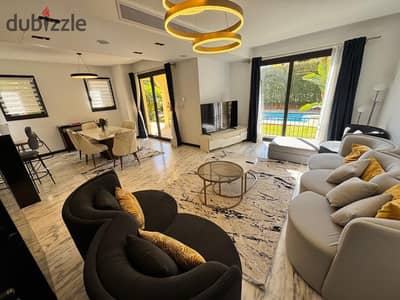 For sale an apartment 188m 3 rooms fully finished in front of the American University in New Cairo with immediate delivery and inspection available with comfortable installments a very distinctive location.
