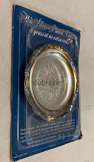 silver plated coasters