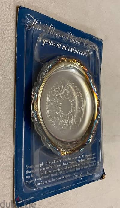 silver plated coaster
