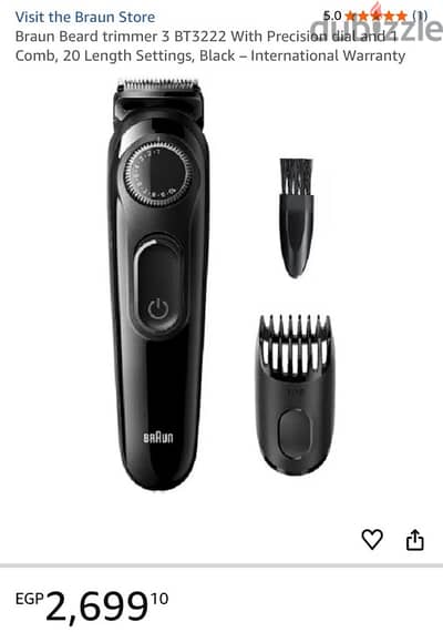 Braun beared trimmer 3, 10 stages