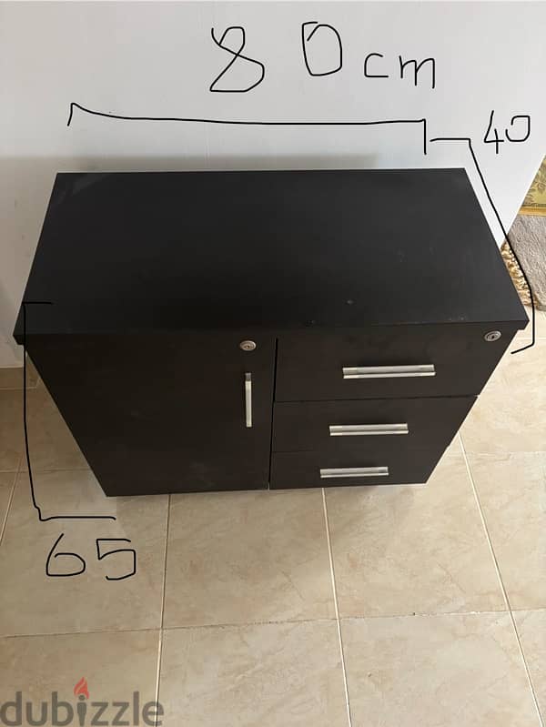 Modern Black Storage Cabinet – Excellent Condition 2