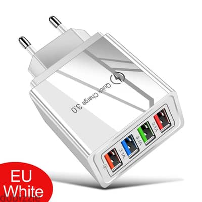 شاحن موبايل ب 4 مخارج USB شحن سريع