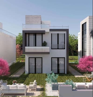Your villa in the heart of New Zayed  prime location near Waslet Dahshour, 5% down payment, installments over 14 years, green spaces & full services