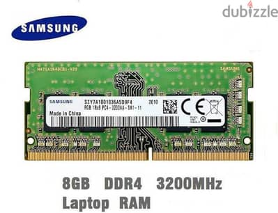 رام لابتوب Samsung 16GB (2x8GB) DDR4 3200MHz أصلية – دوال تشانل