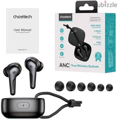 choetech t17  anc عزل ضوضاء حقيقى و الكترونى