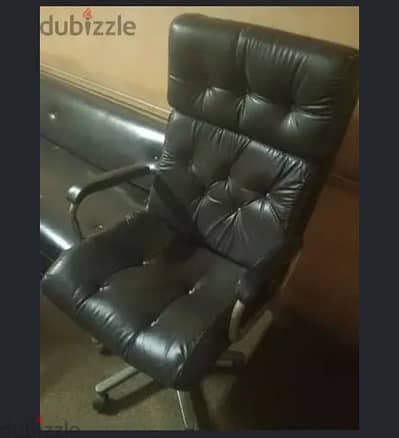 كرسى مكتب كبير جلد طبيعى