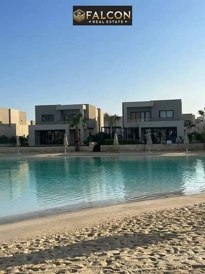 بخصم 29% امتلك شاليه متشطب بالكامل بالتكييفات صف اول علي اللاجون في ازها - راس الحكمه _ Azha , Ras El Hekma او قسط علي 10 سنين و بدون مقدم