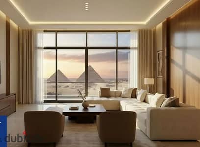Hotel Apartment for Sale by Hilton – Fully Finished with Furniture and Appliances, with a Direct View of the Pyramid