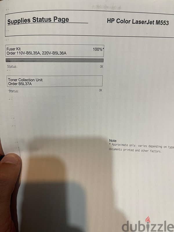 HP peinter laser color M553m 6