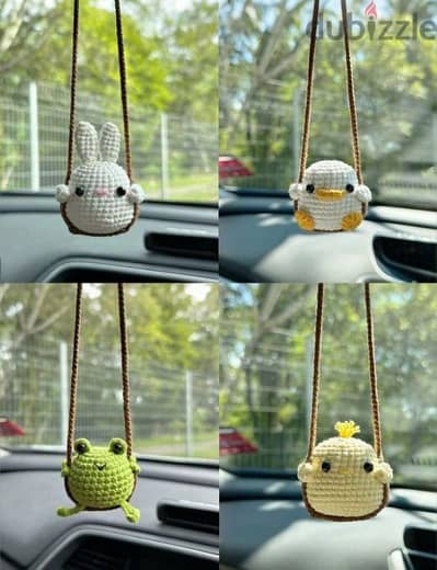 crochet handmade car decor